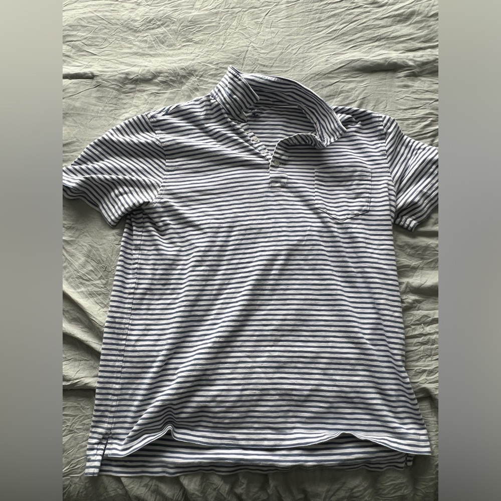J Crew striped polo Large